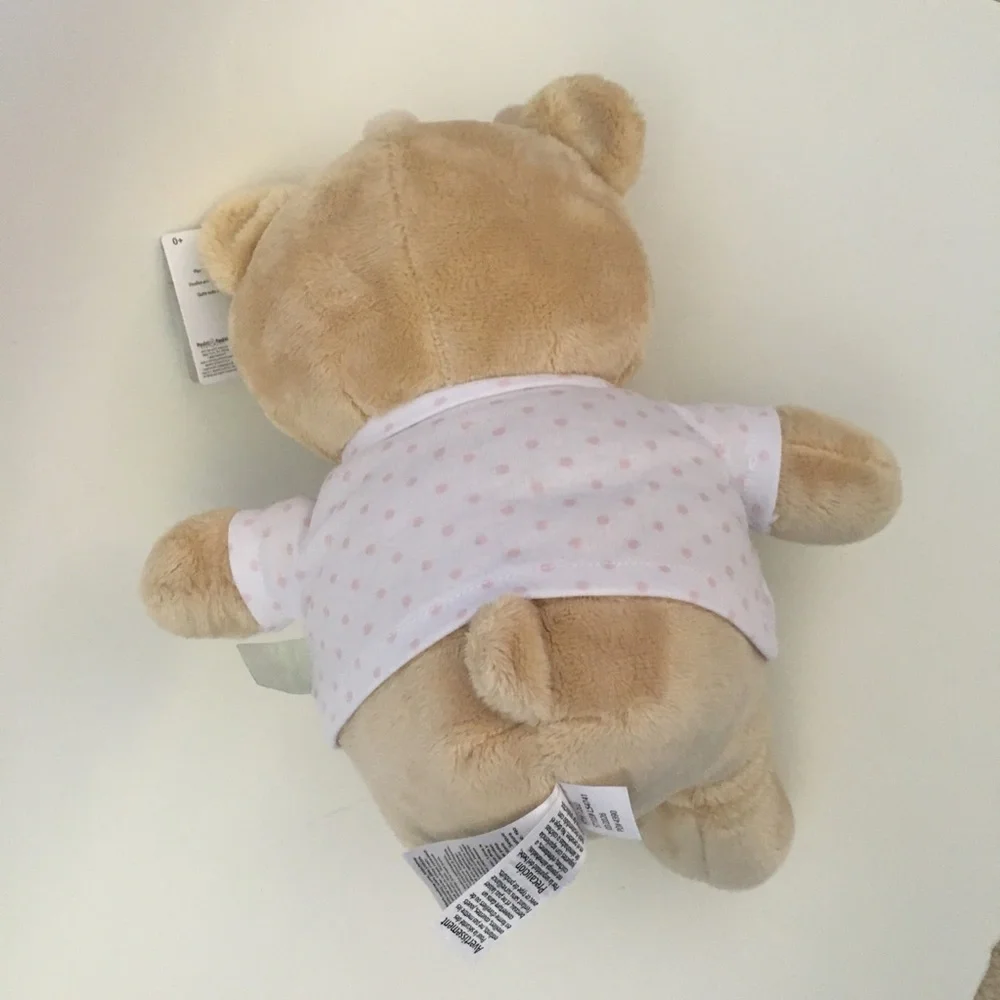 Plush Bear Baby Gift - Beige Bear with Pink “It's A Girl 'Shirt” NEW | Little Me